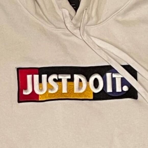 Vintage Nike Just Do It Embroidered Patch Logo Size Small Pullover Sweatshirt - Picture 2 of 5